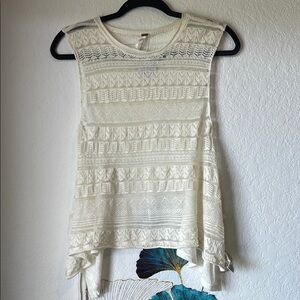 Free People Cotton/Linen Blend Tank Top